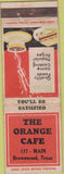 Matchbook Cover - Orange Cafe Brownwood TX