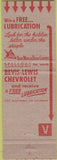 Matchbook Cover - Bevis Lewis Chevrolet Oldsmobile Cadillac Key West FL