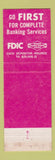 Matchbook Cover - 1st National Bank Homestead Princeton Naranja FL