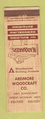 Matchbook Cover - Ardmore Woodcraft Lumber Detroit MI