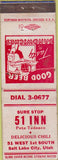 Matchbook Cover - 51 Inn Salt Lake City UT WORN