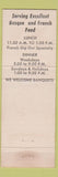 Matchbook Cover - Basque Cafe Bakersfield CA