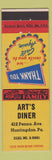 Matchbook Cover - Art's Diner Huntingdon PA