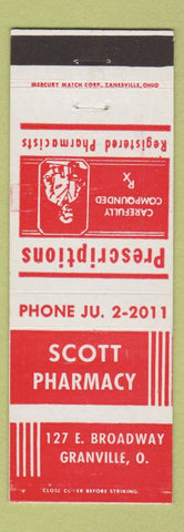 Matchbook Cover - Scott Drug Granville OH