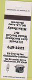Matchbook Cover - Ed Groves Cadillac Oldsmobile Clarksville TN