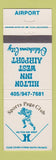 Matchbook Cover - Hilton Inn Oklahoma City OK Sports Page Football