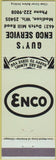 Matchbook Cover - Enco oil gas Madison WI