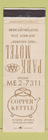 Matchbook Cover - Park Motel Scottsbluff NE Copper Kettle
