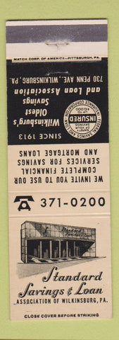 Matchbook Cover - Standard Savings and Loan Wilkinsburg PA