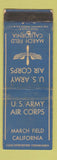 Matchbook Cover - US Army Air Corps March Field CA WORN