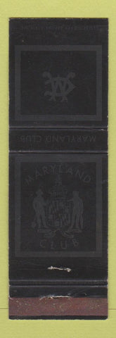 Matchbook Cover - Maryland Club MD WEAR