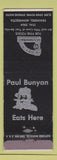Matchbook Cover - Cave's Restaurant Brainerd MN Paul Bunyan
