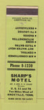 Matchbook Cover - Sharp's Motel Knoxville TN