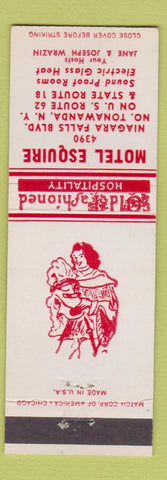 Matchbook Cover - Motel Esquire North Tonawanda NY