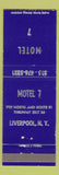 Matchbook Cover - Motel 7 Liverpool NY