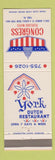 Matchbook Cover - Congress Playland Motel York Dutch Restaurant York PA