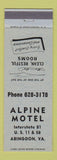 Matchbook Cover - Alpine Motel Abingdon VA