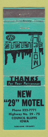 Matchbook Cover - New 29 Motel Council Bluffs IA