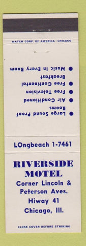 Matchbook Cover - Riverside Motel Chicago IL