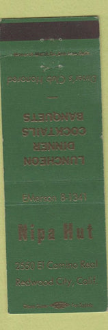 Matchbook Cover - Nipa Hut Redwood City CA