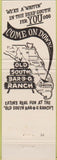 Matchbook Cover - Old South BBQ Clewiston FL