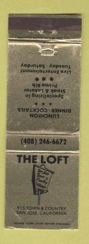 Matchbook Cover - The Loft San Jose CA
