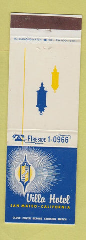 Matchbook Cover - Villa Hotel San Mateo CA