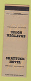 Matchbook Cover - Shattuck Hotel Berkeley CA
