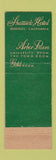 Matchbook Cover - Shattuck Hotel Berkeley CA