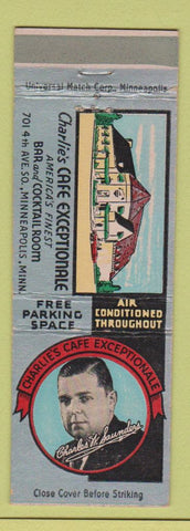 Matchbook Cover - Charlie's Cafe Exceptionale Minneapolis MN