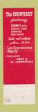 Matchbook Cover - The Showboat St Paul MN