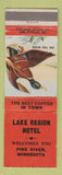 Matchbook Cover - Lake Region Hotel Pine River MN