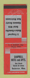 Matchbook Cover - Campbell Hotel Apts Rochester MN Simmons Mattress low phone #
