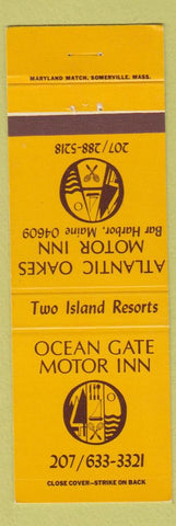 Matchbook Cover - Atlantic Oakes Motor Inn Bar Harbor ME Ocean Gate Motor Inn