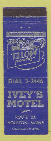 Matchbook Cover - Ivey's Motel Houlton ME