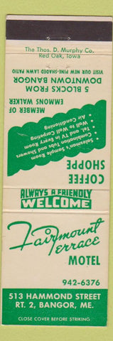 Matchbook Cover - Fairmount Terrace Motel Bangor ME