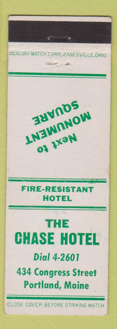 Matchbook Cover - The Chase Hotel Portland ME