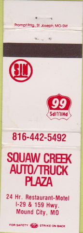 Matchbook Cover - Phillips 66 oil gas Mound City MO