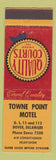 Matchbook Cover - Towne Point Motel Dover DE