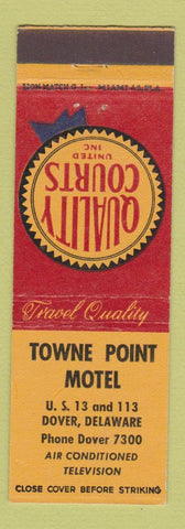 Matchbook Cover - Towne Point Motel Dover DE