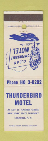 Matchbook Cover - Thunderbird Motel Syracuse NY