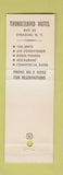 Matchbook Cover - Thunderbird Motel Syracuse NY