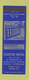 Matchbook Cover - Cloister Motel Denver PA