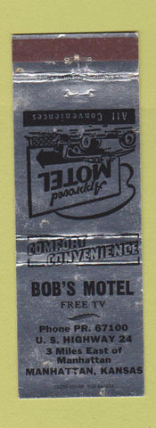Matchbook Cover - Bob's Motel Manhattan KS
