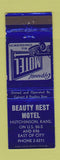 Matchbook Cover - Beauty Rest Motel Hutchinson KS