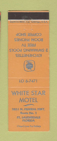 Matchbook Cover - White Star Motel Fort Lauderdale FL WEAR