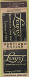 Matchbook Cover - Lowe's Sandwiches Portland OR