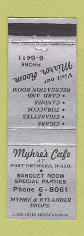 Matchbook Cover - Myhre's Cafe Port Orchard WA