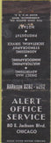 Matchbook Cover - Alert Office Service Chicago IL WEAR