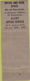 Matchbook Cover - Alert Office Service Chicago IL WEAR